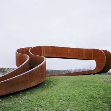 三门耐候钢廊架